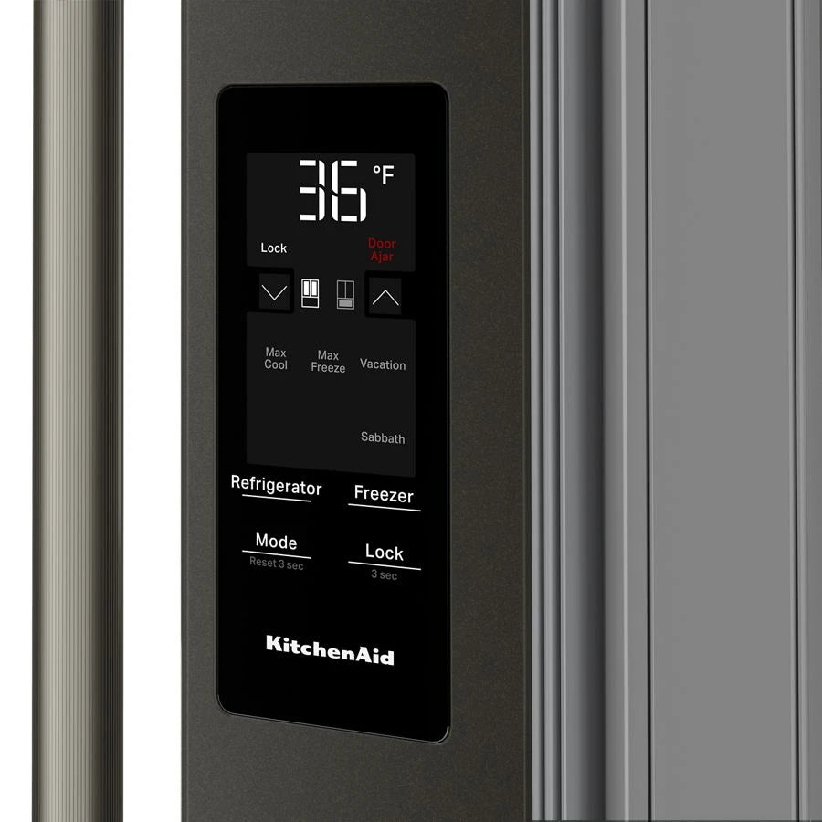 29 cu. ft. French Door Refrigerator with Exterior Water and Ice and FreshChill™ Full-Width Refrigerated Drawer - (KRMF436SBE)
