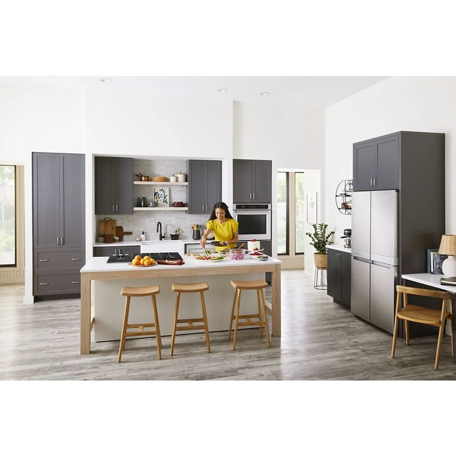 19.4 cu. ft. 36-inch wide Counter-Depth 4-Door Refrigerator with PrintShield(TM) Finish - (KRQC506MPS) - KITCHENAID
