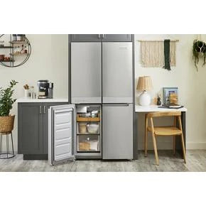19.4 cu. ft. 36-inch wide Counter-Depth 4-Door Refrigerator with PrintShield(TM) Finish - (KRQC506MPS) - KITCHENAID