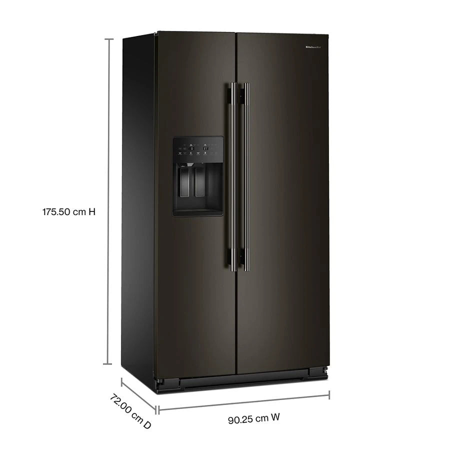 20.8 Cu. Ft. Counter-Depth Side-by-Side Refrigerator with Exterior Ice and Water Dispenser in Black Ore - (KRSC536RBE)