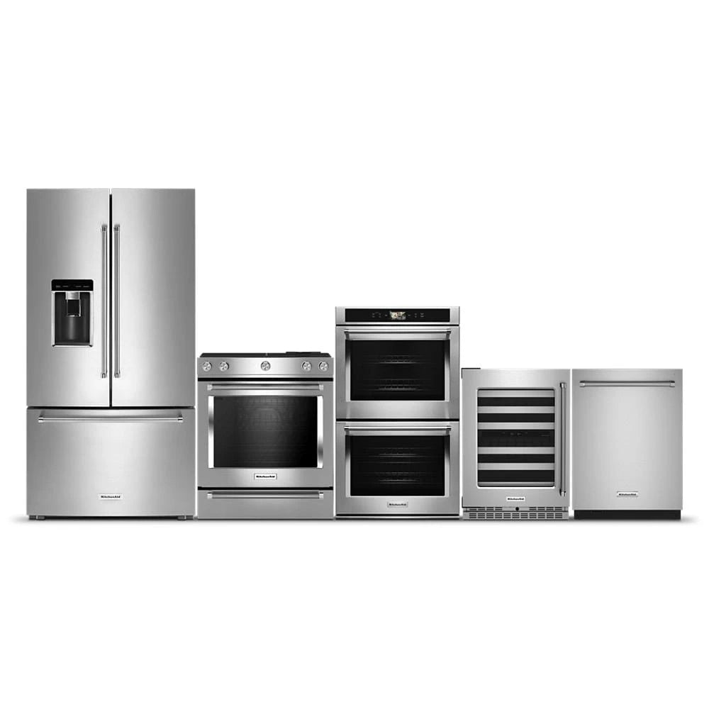30-Inch 5-Burner Dual Fuel Convection Slide-In Range with Baking Drawer - (KSDB900ESS) - KITCHENAID
