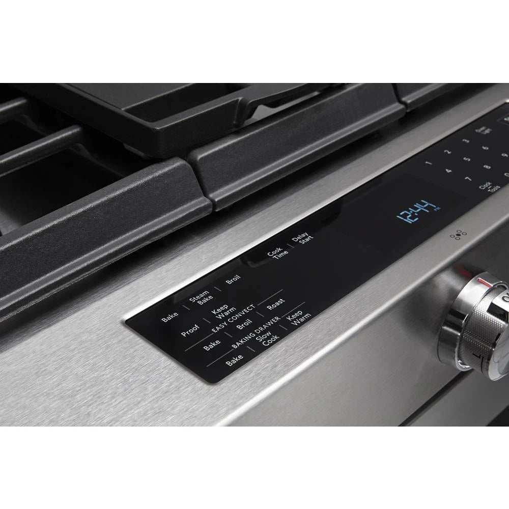 30-Inch 5-Burner Dual Fuel Convection Slide-In Range with Baking Drawer - (KSDB900ESS) - KITCHENAID