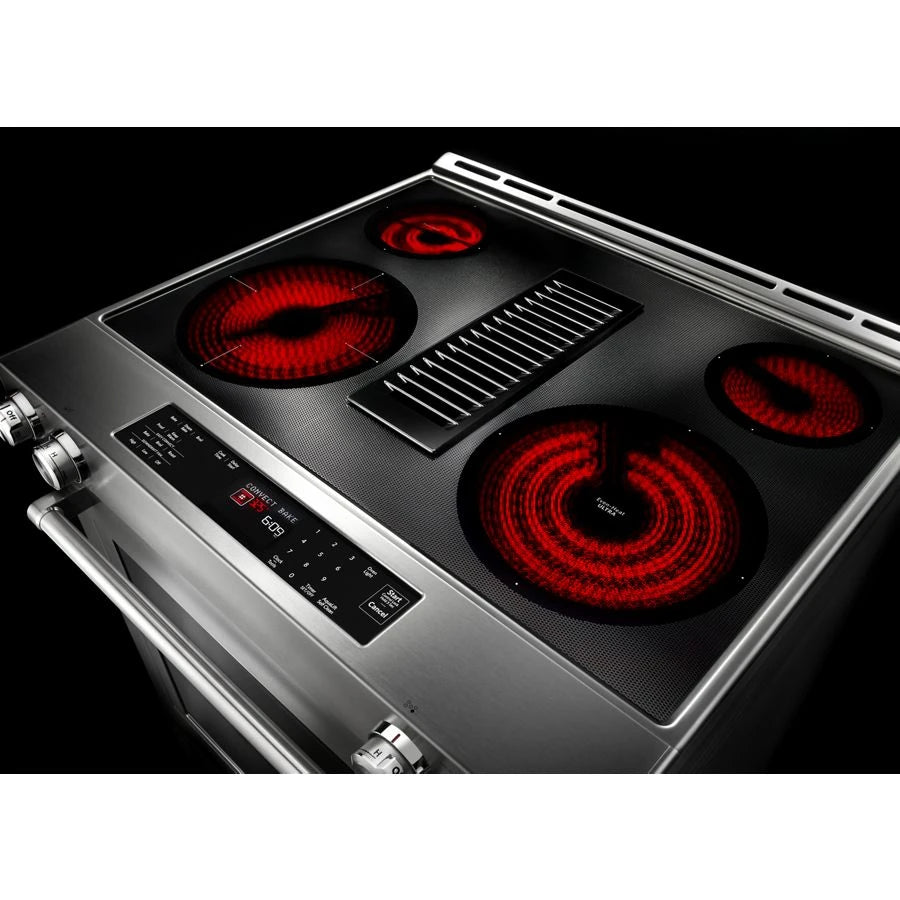30-Inch 4-Element Electric Downdraft Slide-In Range - (KSEG950ESS) - KITCHENAID
