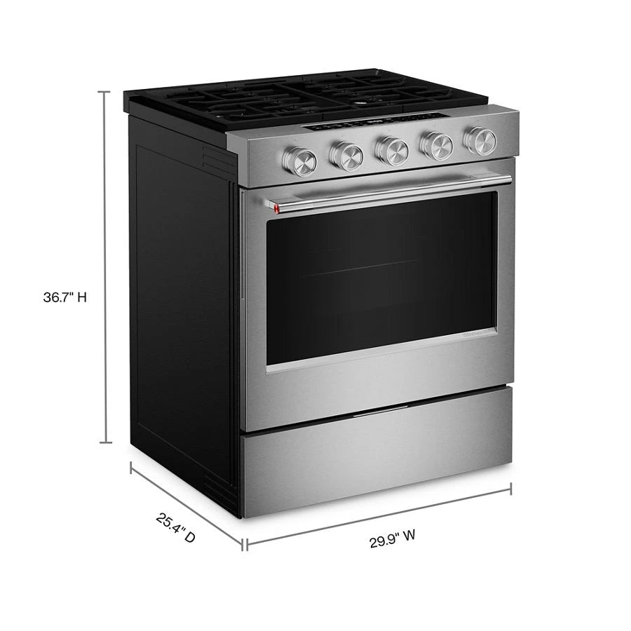 30" 5-Burner Gas Slide-In Convection Range - (KSGS330SPS)