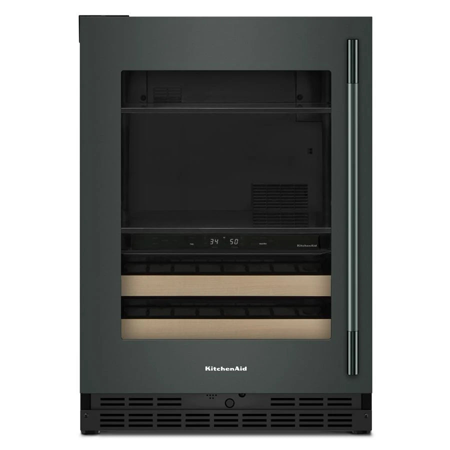 24" Beverage Center with Glass Door and Wood-Front Racks - (KUBL524SJP)