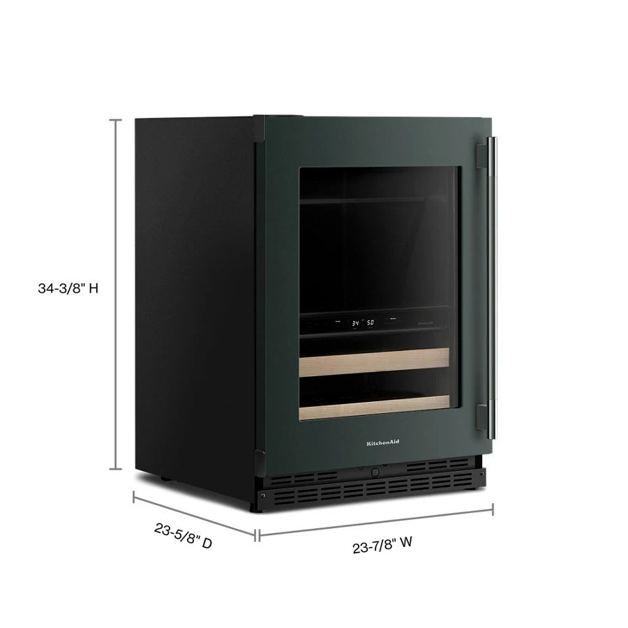 24" Beverage Center with Glass Door and Wood-Front Racks - (KUBL524SJP)