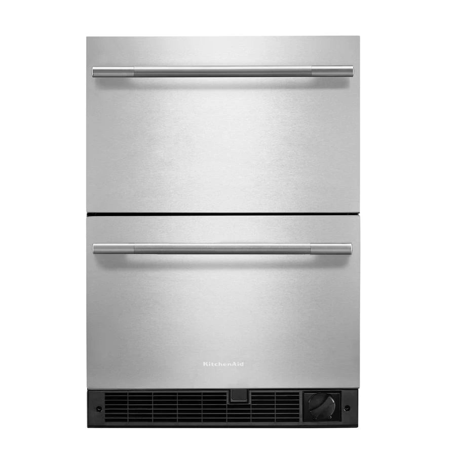 24" Stainless Steel Undercounter Double-Drawer Refrigerator/Freezer - (KUCT524SSB)