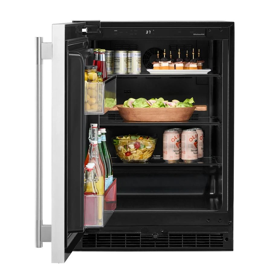 24" Undercounter Refrigerator with Stainless Steel Door - (KURL124SSB)