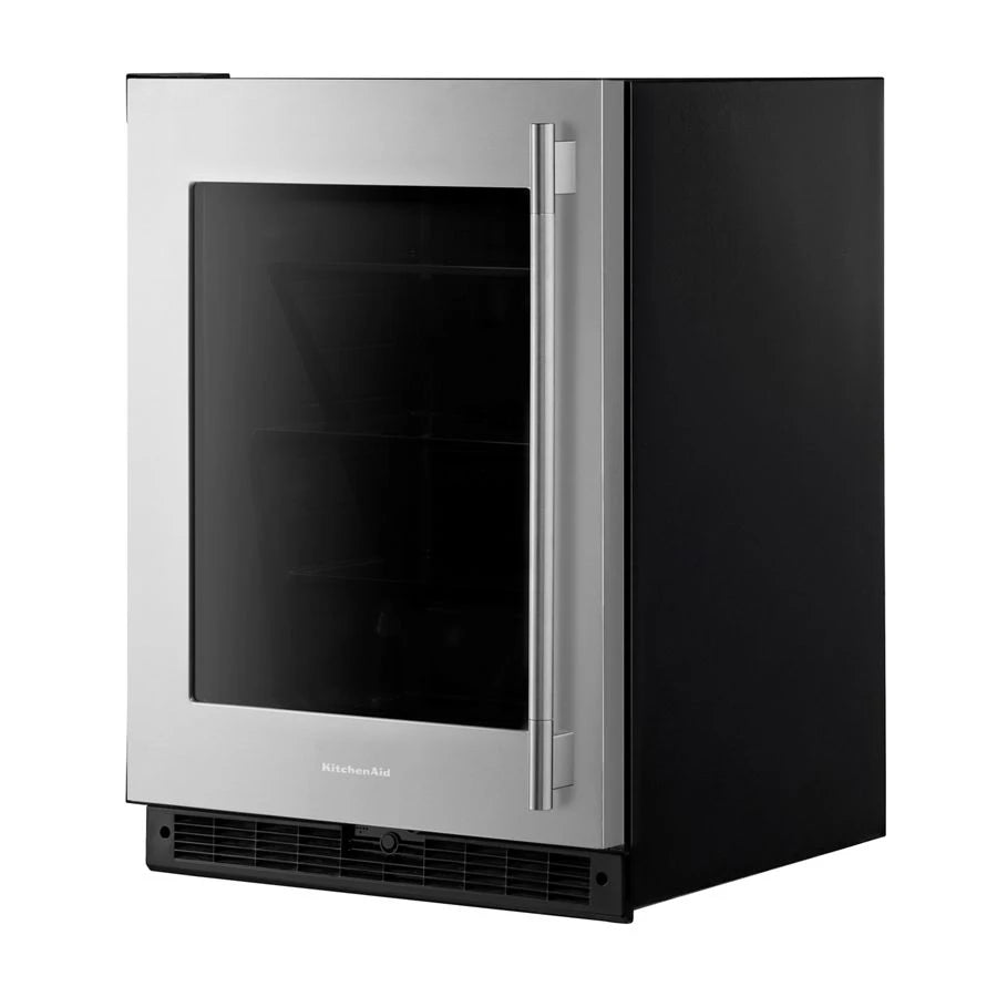 24" Undercounter Refrigerator with Glass Door - (KURL324SSB)