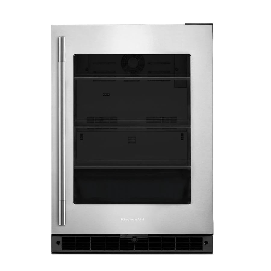 24" Undercounter Refrigerator with Glass Door - (KURR324SSB)