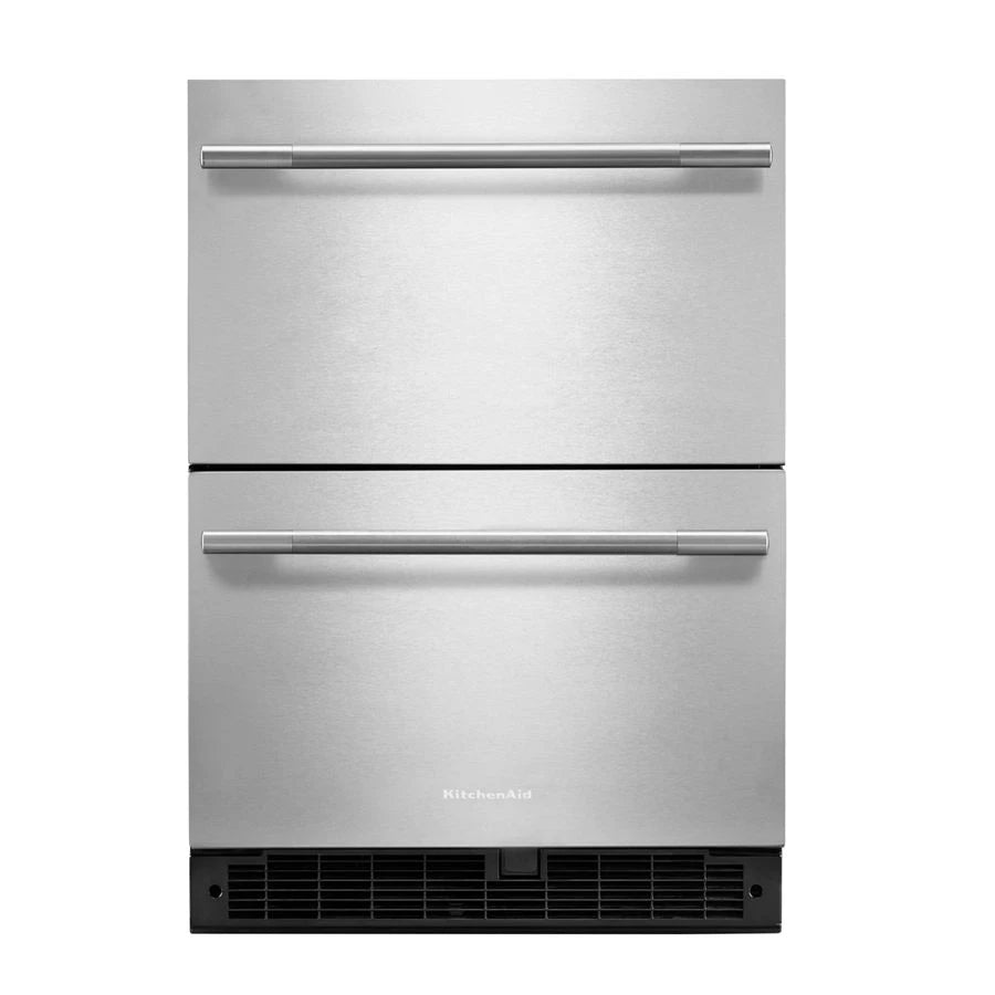 24" Stainless Steel Undercounter Double-Drawer Refrigerator - (KURT524SSB)