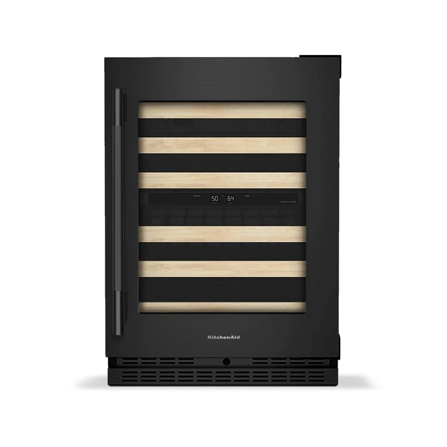 24" Undercounter Wine Cellar with Full-Extension Wood-Front Racks - (KUWR524SBE)