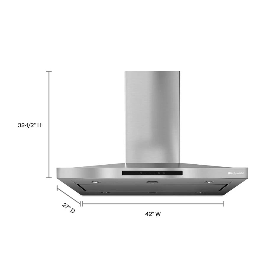 42'' Island-Mount, 3-Speed Canopy Hood - (KVIB602DSS) - KITCHENAID