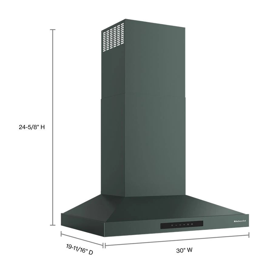 KitchenAid® 30-inch Wall-Mount, 4-Speed Canopy Hood - (KVWC730SJP)