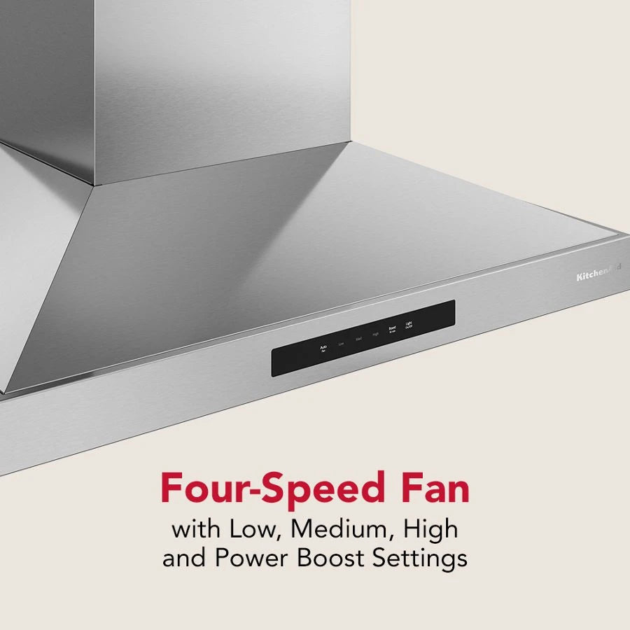 KitchenAid® 36-inch Wall-Mount, 4-Speed Canopy Hood - (KVWC736SSS)