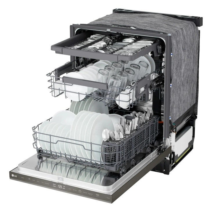 24" Top Control Dishwasher, FlushFit, 1-Hour Wash & Dry, QuadWash Pro, Pocket Handle - (LDNPM545D)