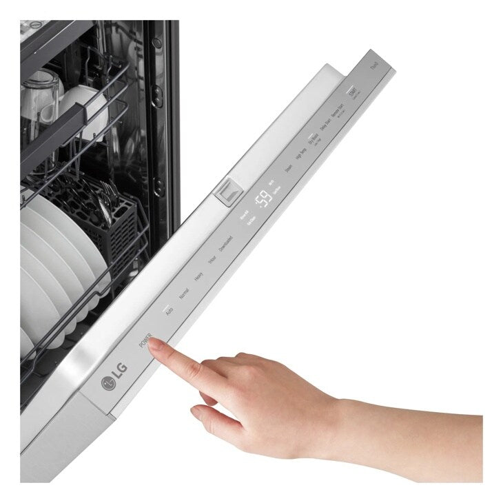 24" Top Control Dishwasher, FlushFit, 1-Hour Wash & Dry, QuadWash Pro, Pocket Handle - (LDNPM545S)