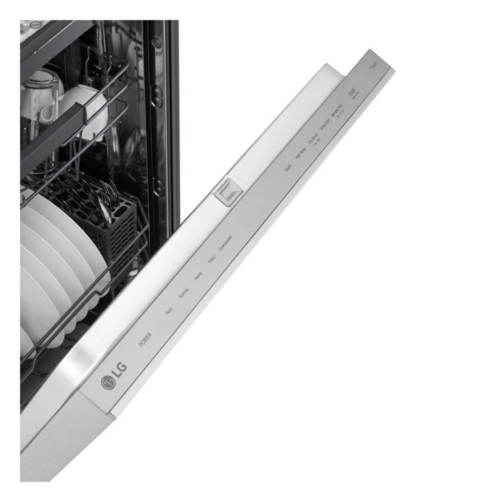 24" Top Control Dishwasher, FlushFit, 1-Hour Wash & Dry, QuadWash Pro, Pocket Handle - (LDNPM545S)