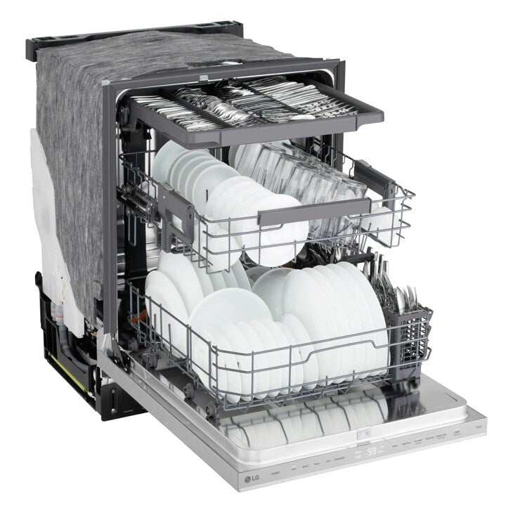 24" Top Control Dishwasher, FlushFit, 1-Hour Wash & Dry, QuadWash Pro, Pocket Handle - (LDNPM545S)