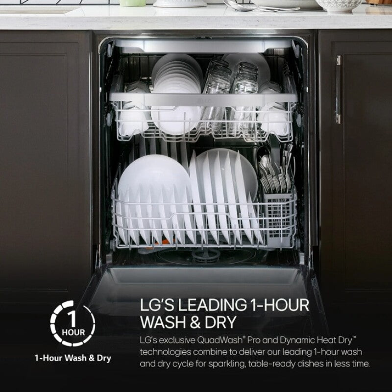 Top-Control Dishwasher with 1-Hour Wash & Dry, QuadWash® Pro, and Dynamic Heat Dry™ - (LDTH555NS)