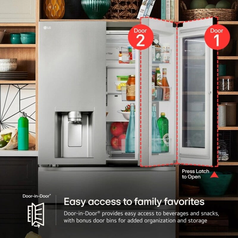 26 cu. ft. Smart Counter-Depth MAX™ French Door Refrigerator with InstaView® Door-in-Door® - (LF26C6360S)