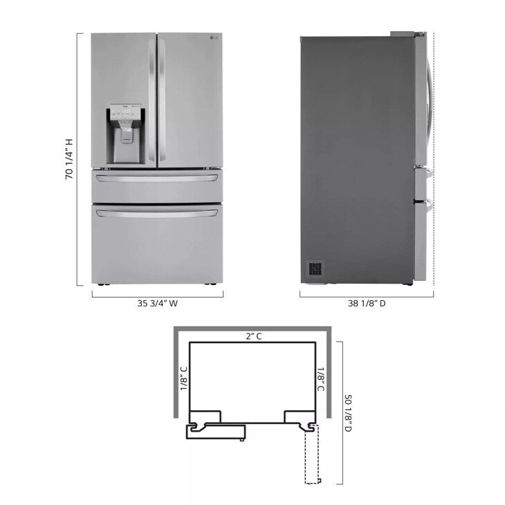 30 cu. ft. Smart French Door Refrigerator - (LLMXS3006S)