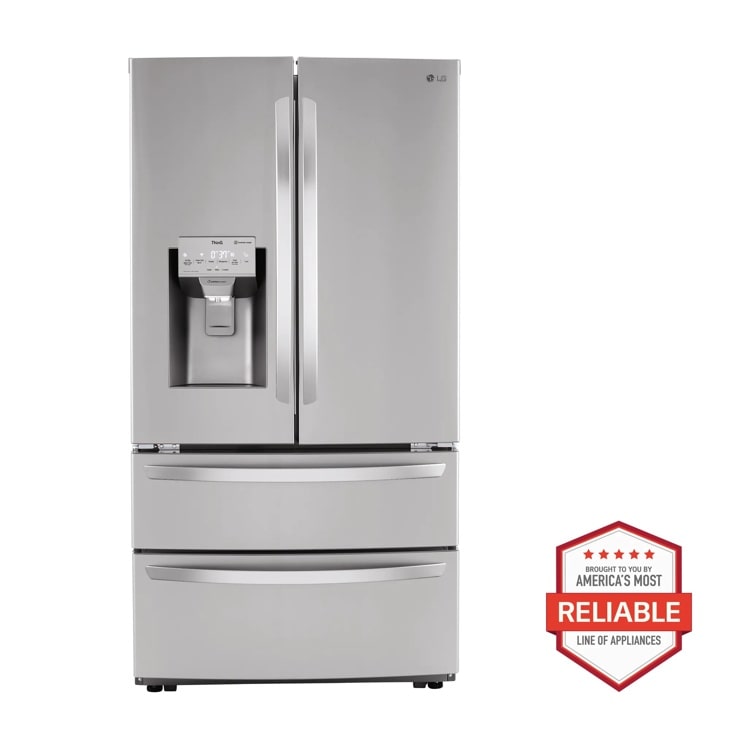 22 cu ft. Smart Counter Depth Double Freezer Refrigerator - (LMXC22626S)