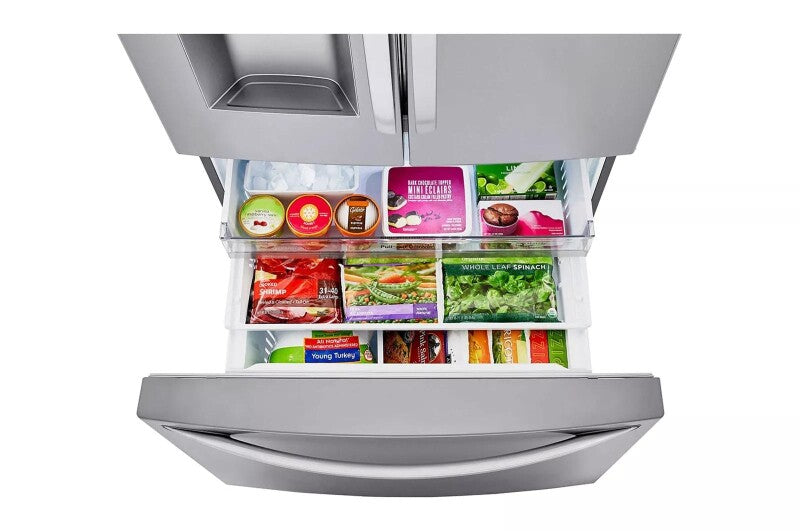 24 cu. ft. Smart French Door Counter-Depth Refrigerator - (LRFXC2406S) - LG