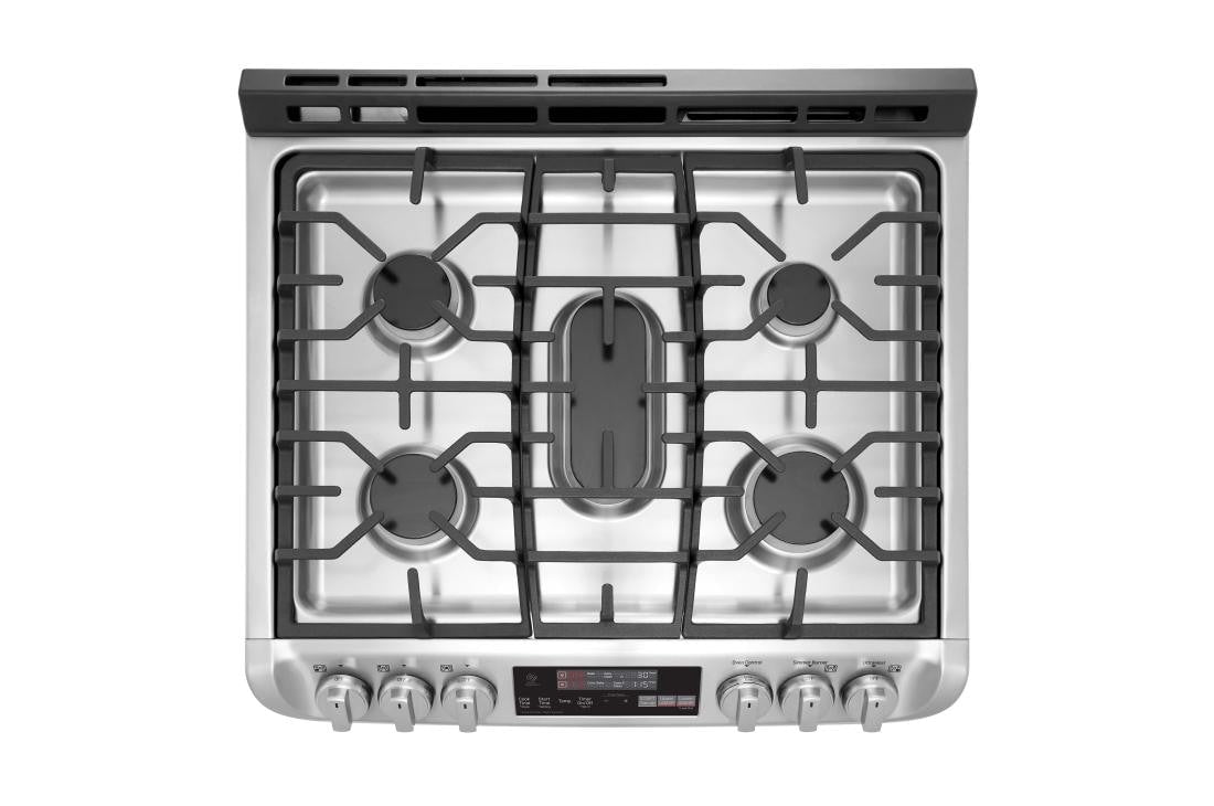 6.9 cu. ft. Smart wi-fi Enabled Gas Double Oven Slide-In Range with ProBake Convection(R) and EasyClean(R) - (LTG4715ST) - LG