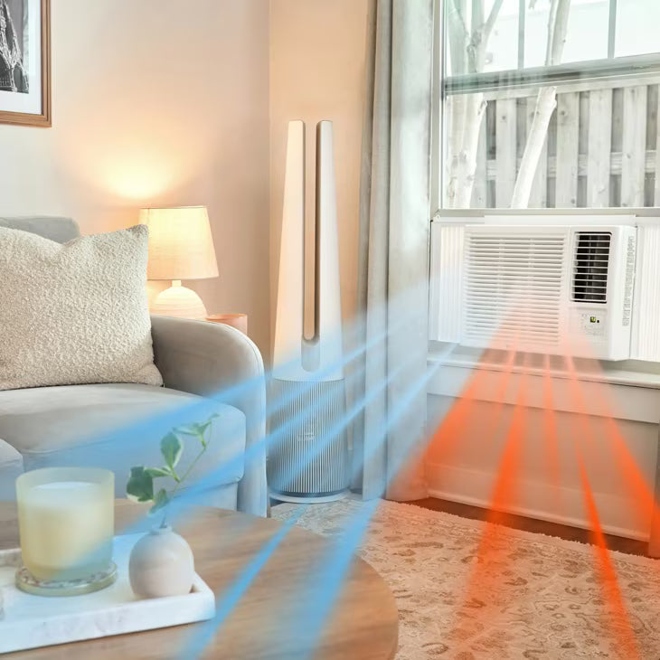 LG 12,200 BTU 230/208-Volt Window Air Conditioner Unit Cools 570 sq. ft. w/ Heater, Wi-Fi Enabled and Dehumidifier in White