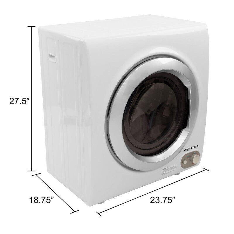 Magic Clean 2.6 cu. ft. Compact Front Loader Clothes Dryer - (MCLD24WI) - AVANTI