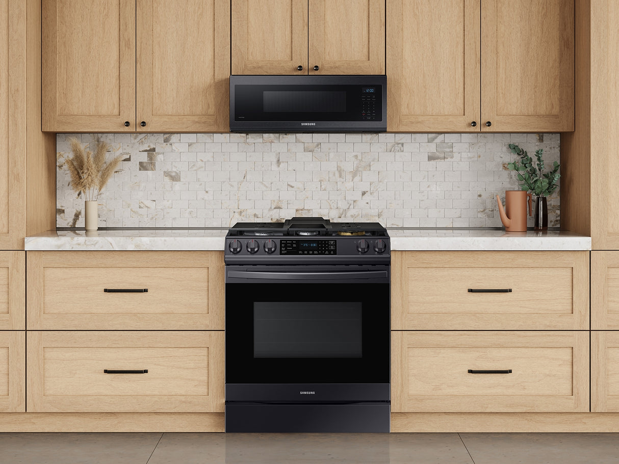 1.1 cu. ft. Smart SLIM Over-the-Range Microwave with 400 CFM Hood Ventilation, Wi-Fi & Voice Control - (ME11A7510DGAA)
