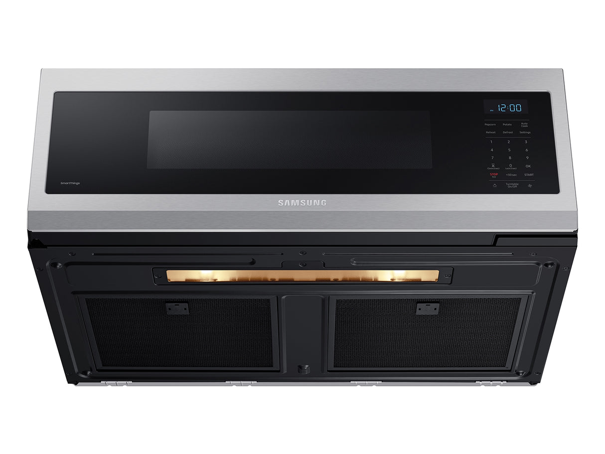 1.1 cu. ft. Smart SLIM Over-the-Range Microwave with 400 CFM Hood Ventilation, Wi-Fi & Voice Control - (ME11A7510DSAA)