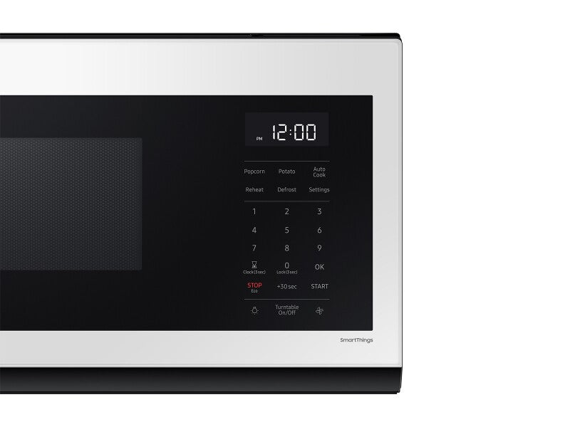 1.1 cu. ft. Bespoke Smart SLIM Over-the-Range Microwave with 400 CFM Hood Ventilation, Wi-Fi & Voice Control in White Glass - (ME11CB751012AA) - SAMSUNG