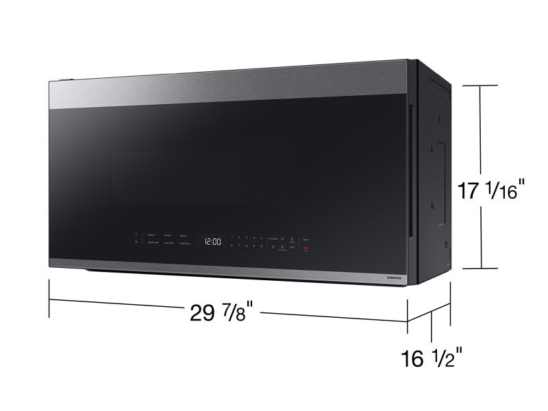 2.1 CF BESPOKE Over-the-Range Microwave, Edge to Edge Glass Display - (ME21DG6500SRAA)