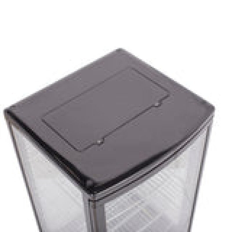 Maxx Cold 4-Sided Glass Merchandiser Refrigerator, Countertop/Floor Display, Black/Stainless Steel - (MECR31D)