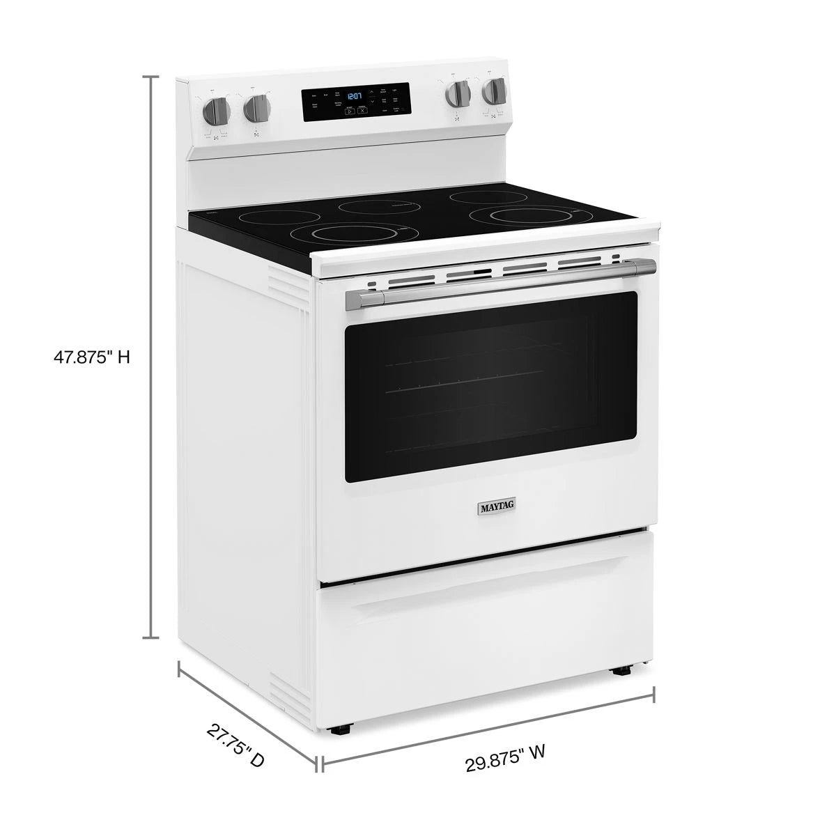 30-Inch Wide Electric Range With Steam Clean - 5.3 cu. ft. - (MFES4030RW)