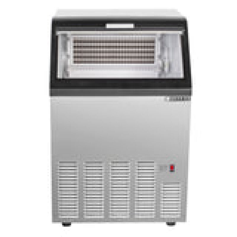 Maxx Ice Self-Contained Ice Machine, 125 lbs, Half Dice, w/Storage Bin, Stainless Steel/Black Trim - (MIM125H)
