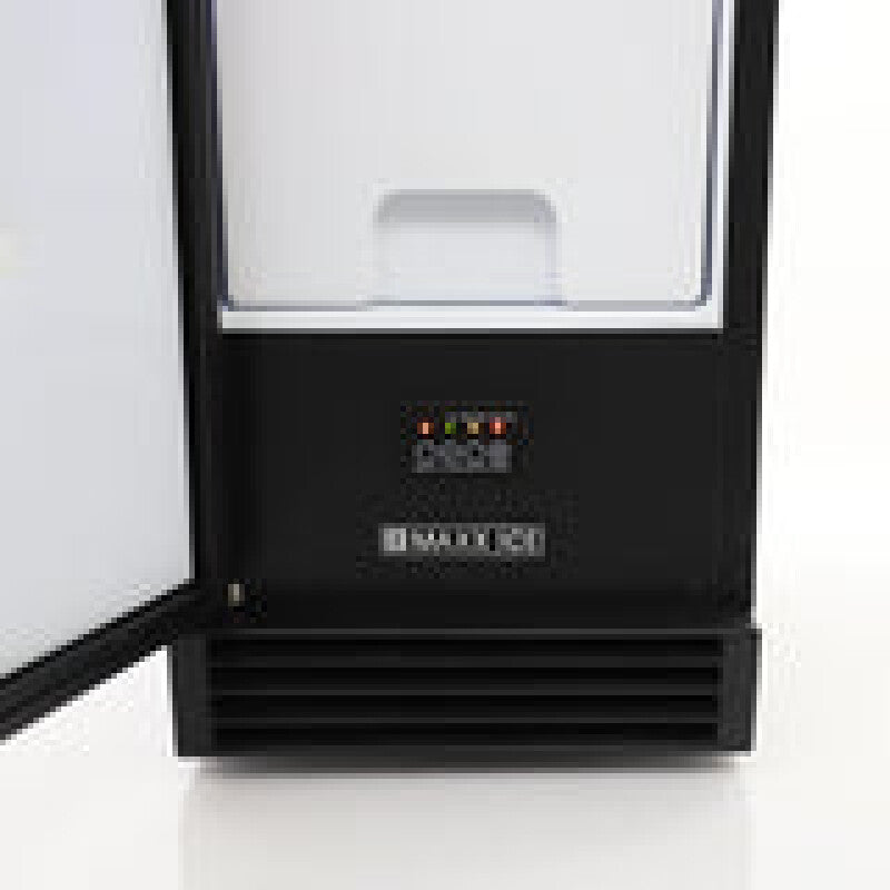 Maxx Ice Built-In Indoor Clear Ice Machine ADA, 15"W, 65 lbs, Full Dice Cubes, Black/Stainless Steel Door - (MIM50PADA)
