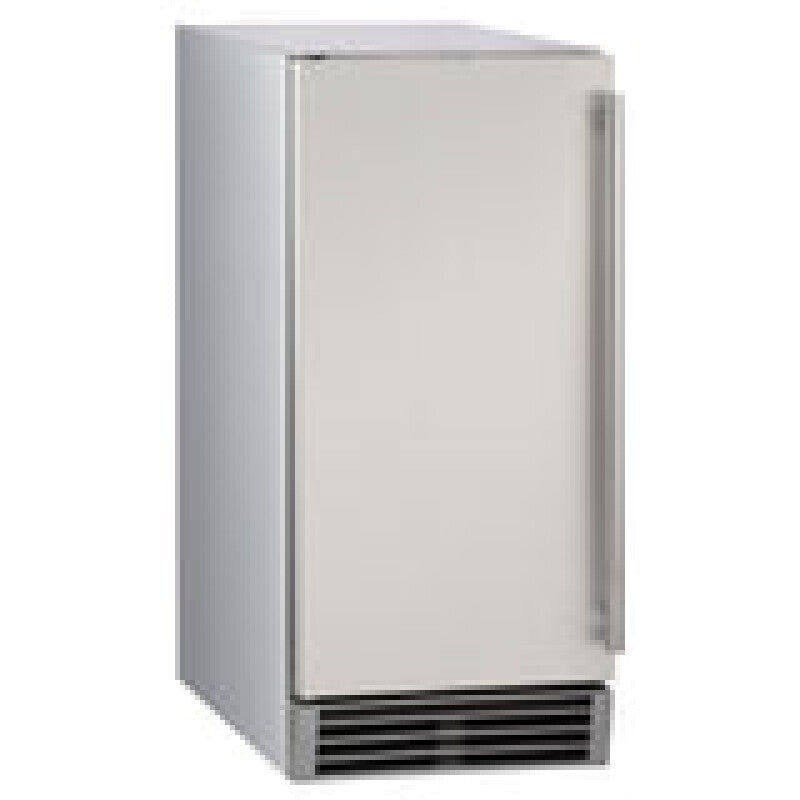 Maxx Ice Outdoor 50 lb. Freestanding Icemaker with Drain Pump in Stainless Steel - (MIM50PO)