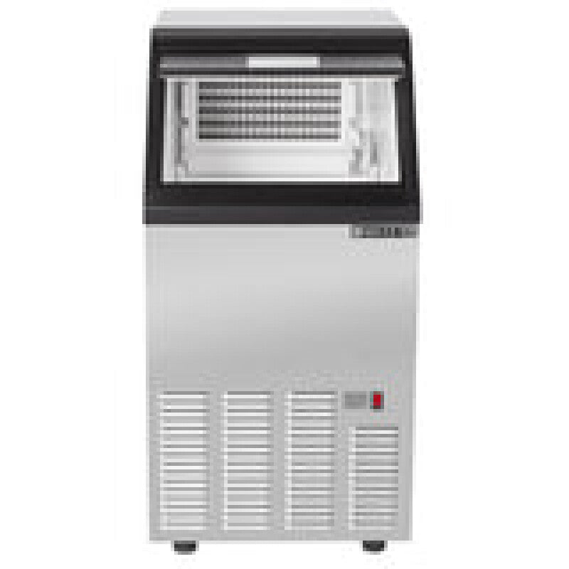 Maxx Ice Self-Contained Ice Machine, 85 lbs, Half Dice Cubes, Storage Bin, Stainless Steel/Black Trim - (MIM85H)