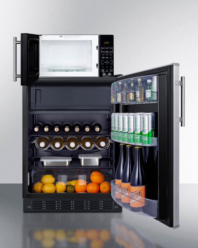 Microwave/refrigerator-freezer Combination With Allocator - (MRF66BK2SSA)