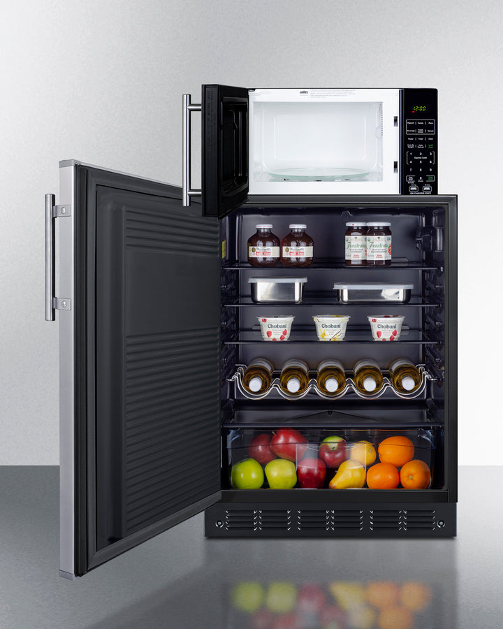 Microwave/refrigerator Combination With Allocator - (MRF708BLSSALHD)