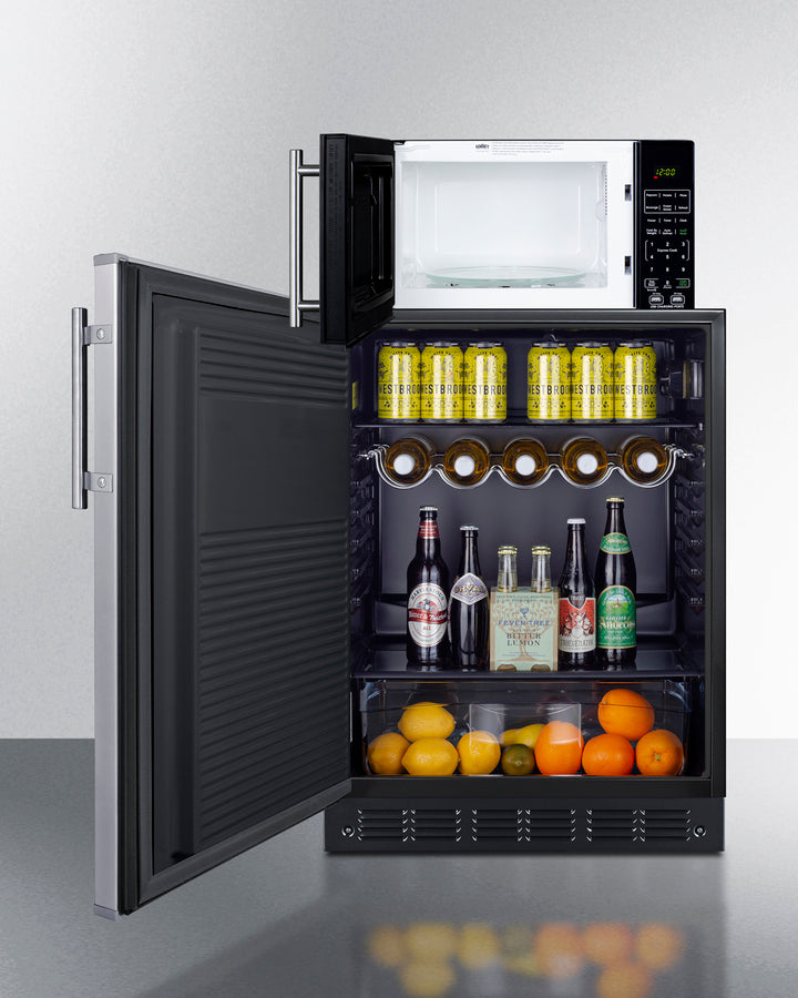 Microwave/refrigerator Combination With Allocator - (MRF708BLSSALHD)