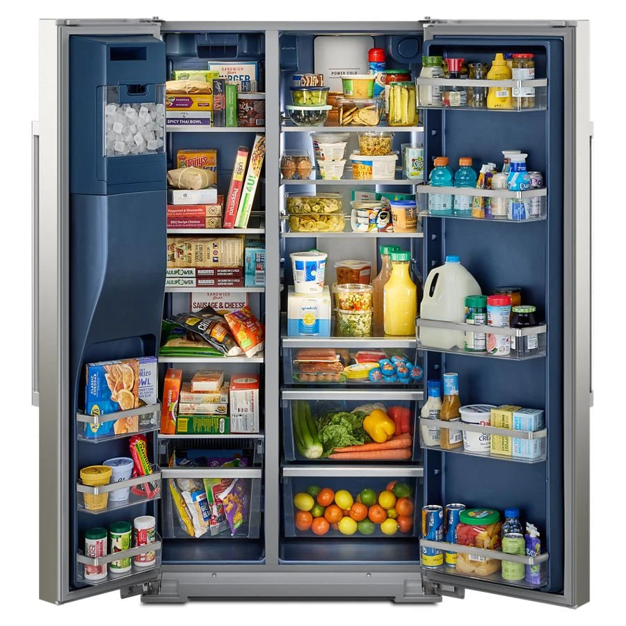 36-inch Wide Full-Depth Side-by-Side Refrigerator with Arctic Blue Interior - 28.7 Cu. Ft. - (MRSF6636RZ)