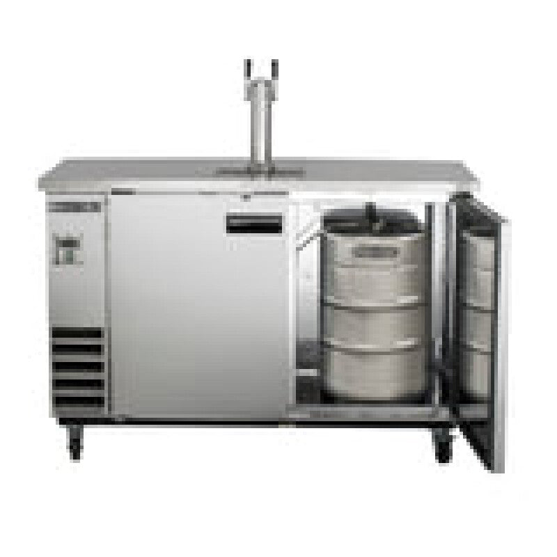 Maxx Cold Single Tower, 2 Tap Beer Dispenser, 14.2 cu. ft., 2 Barrels/Kets (402L), Stainless Steel - (MXBD601SHC)