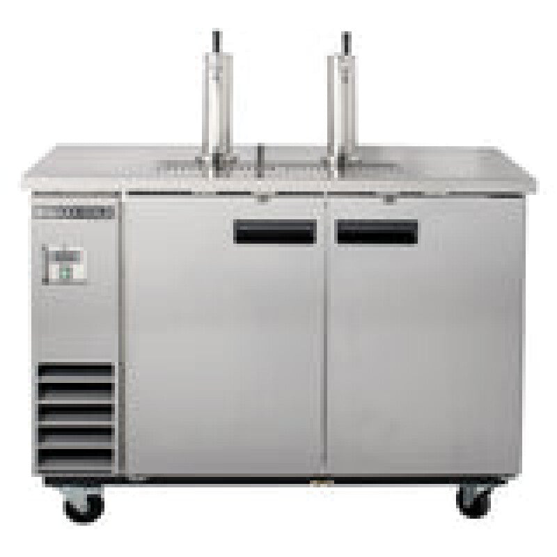 Maxx Cold Dual Tower Beer Dispenser, 14.2 cu. ft., 2 Barrels/Kegs (402L), in Stainless Steel - (MXBD602SHC)