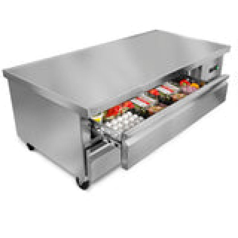 Maxx Cold Two-Drawer Refrigerated Chef Base, 8.8 cu. ft. Storage Capacity, in Stainless Steel - (MXCB60HC)
