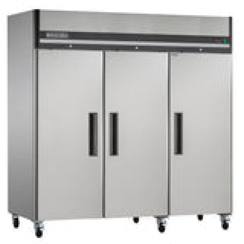 Maxx Cold Triple Door Reach-in Freezer, Top Mount, 72 cu. ft. Storage Capacity, in Stainless Steel - (MXCF72FDHC)