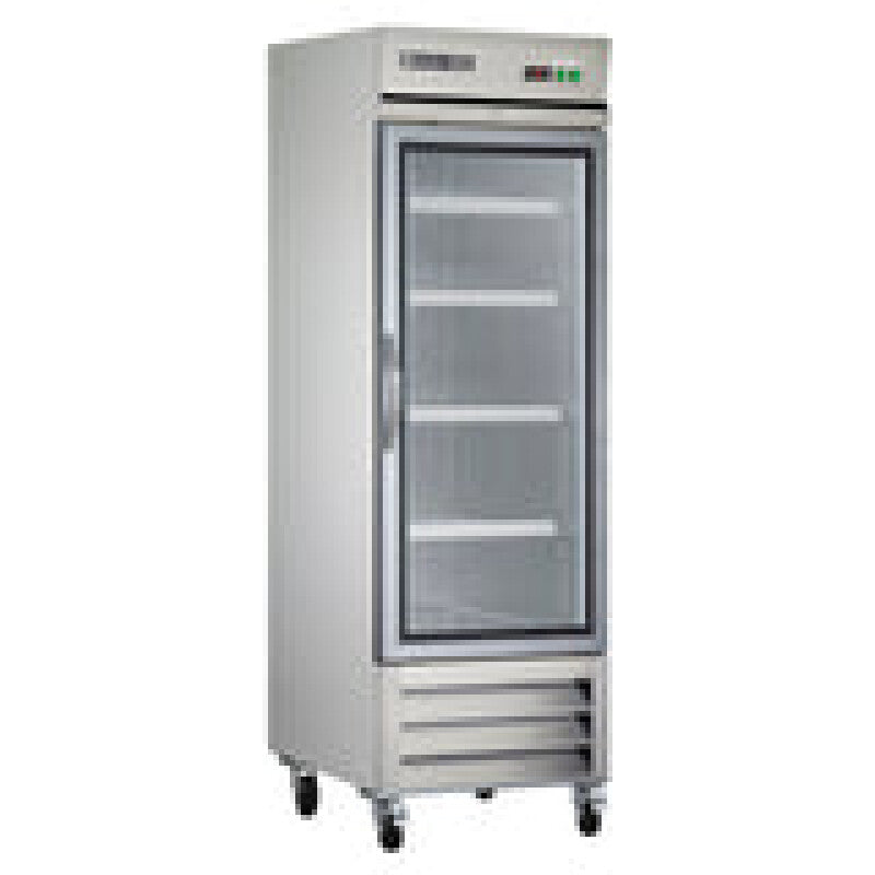 Maxx Cold Single Glass Door Reach-In Refrigerator, 23 cu. ft. Storage Capacity, in Stainless Steel - (MXCR23GDHC)